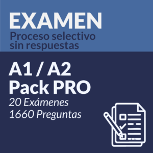 Examen proceso selectivo A1/A2 Pro sin respuestas.