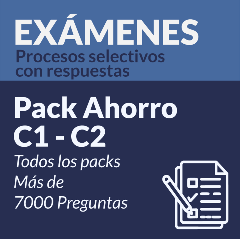 Pack AHORRO de Exámenes tipo test de las categorías C1/C2
