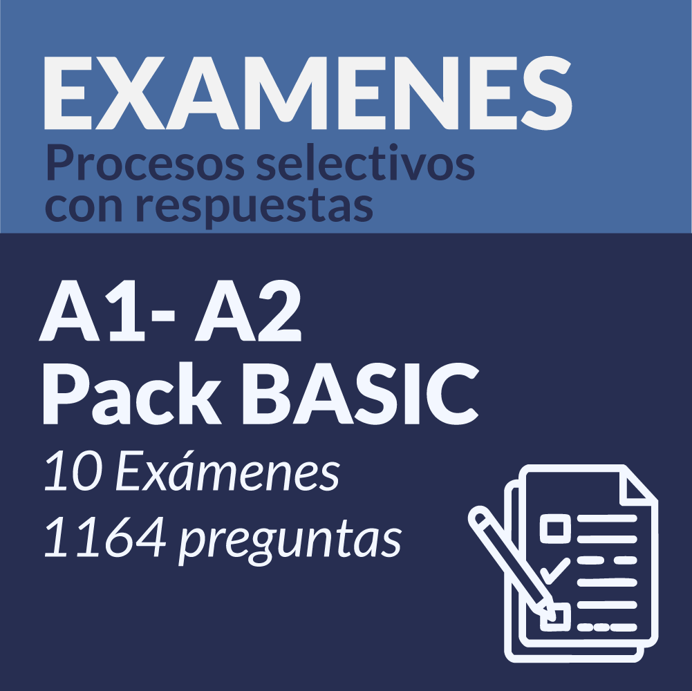 Pack BASIC de Exámenes tipo test de las categorías A1/A2